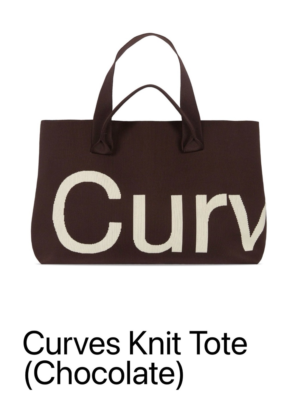 Curves Knit Tote Chocolate Women’s Tote Bag